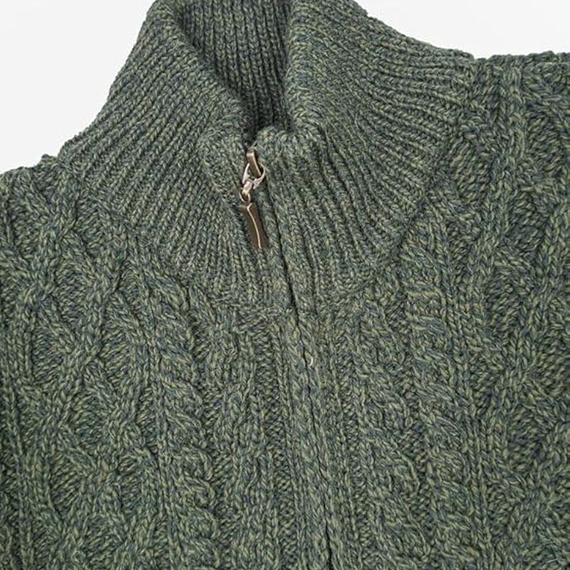 Men's Aran Full Zip Cardigan